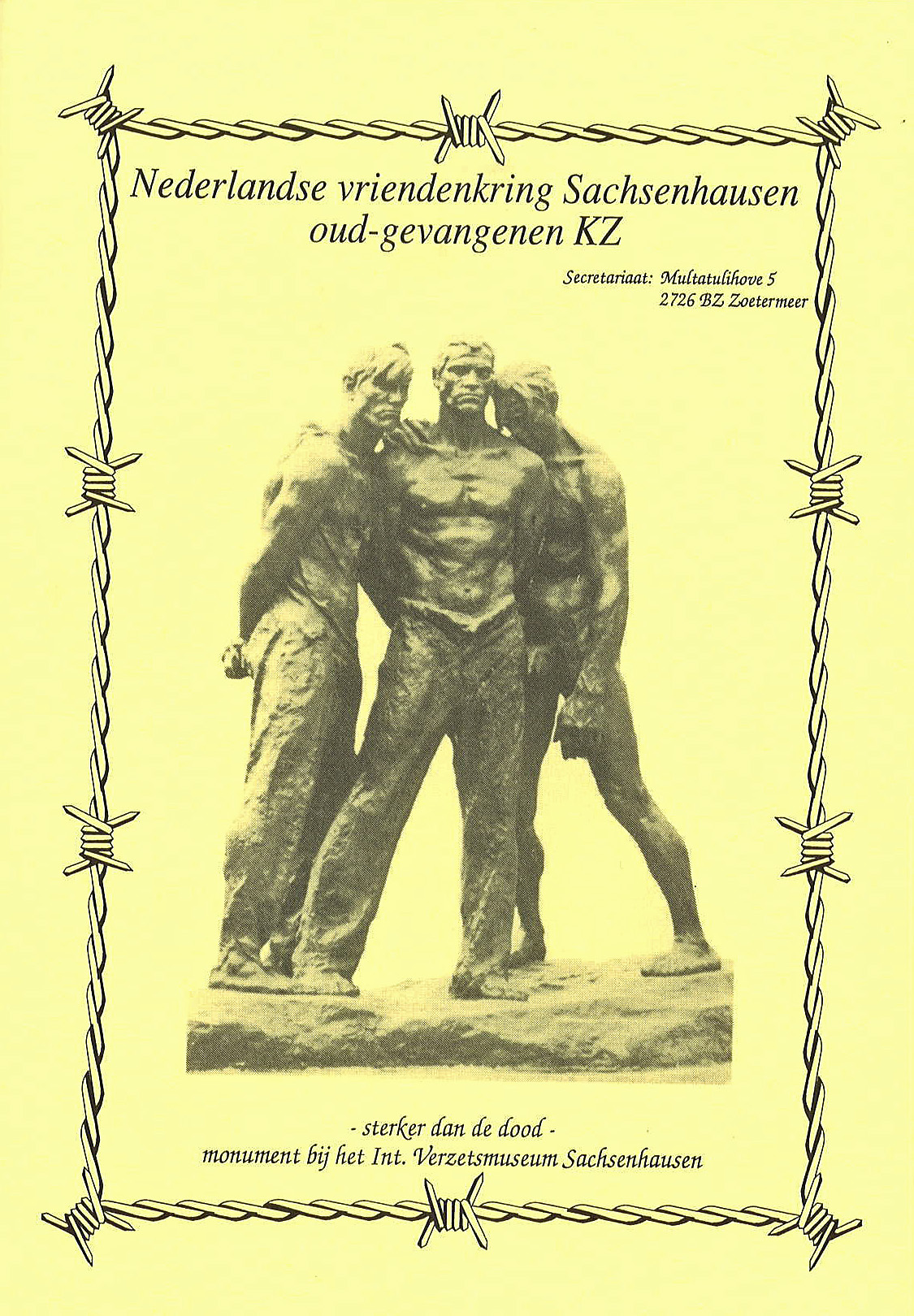 Periodiek van de Nederlandse Vriendenkring Sachsenhausen oud-gevangenen KZ